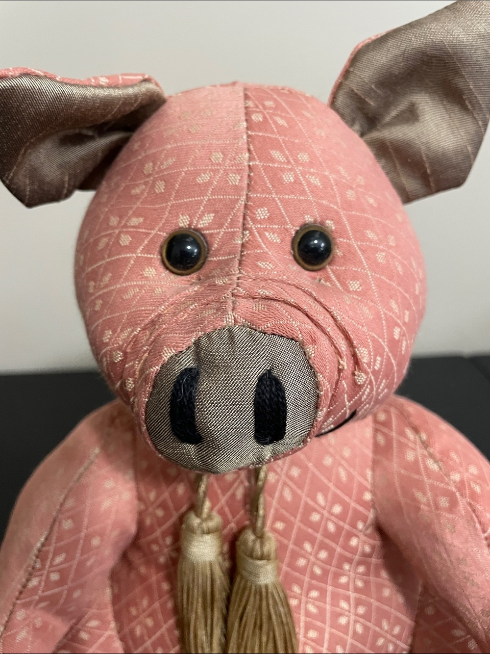 Dora Designs “Lizzie Anne” Weighted Fabric Pig Doorstop